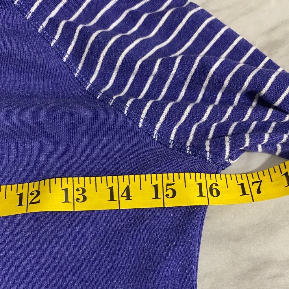 Eddie Bauer Striped Sleeve Lightweight Hoodie Purple Indigo‎ Blue XS - Picture 7 of 9